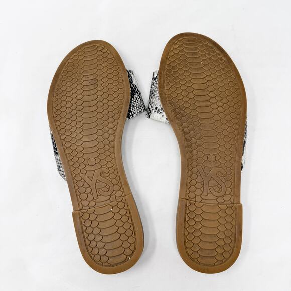 [Yosi Samra] Constantine Snake Python Print Slip On Slides Flat Sandals Size 9 M - Picture 12 of 12